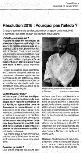 Interview nantes aikido ouest france gael smith